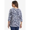 Jessica London Stretch Cotton V-Neck Tee - 3 of 4
