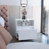 NicBex Nightstand with Drawer and Open Storage Shelf Modern Side End Table with Wheels for Bedroom,Living Room - image 4 of 4