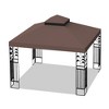 10x10 Ft Outdoor Patio Gazebo Replacement Canopy, Double Tiered Gazebo Tent Roof For 2 Tier Patio Garden Tent - 4 of 4