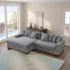111" Luxury Corduroy Upholstered L-Shaped Sectional Sofa with Reversible Chaise Lounge and Arm Storage - 3 of 4