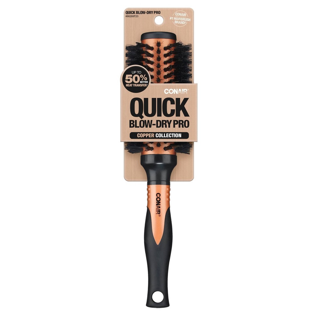 Conair Quick Blow-Dry Pro Boar Round Hair Brush
