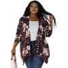 Agnes Orinda Women's Plus Size Asymmetric Open Front Fashion Cardigans - 3 of 4
