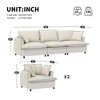 3-Piece Chenille Modular Upholstered Sofa Set with 5-Seater Capacity - 2 of 4