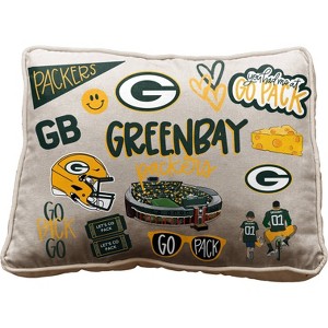 NFL Green Bay Packers Loco Fan Canvas Decor Throw Pillow - 1 of 3