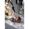 Gulches 3 in Multi Shatterproof Egg Glass Christmas Ball Ornaments Black Gold Speckled 6-Pack - 4 of 4