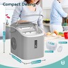 EUHOMY Countertop Ice Maker Machine with Handle, 26.5lbs Per Day, 9 Cubes in 6 Mins, Auto-Cleaning Portable Ice Maker with Basket and Scoop,Gray - 2 of 4