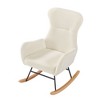 NicBex Rocking Chair Velvet Accent Chair Upholstered Comfy Chair with High Backrest Lounge Chair for Bedroom, Living Room - 3 of 4