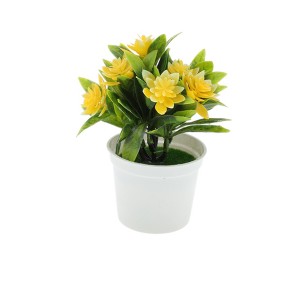 Unique Bargains Artificial Plants Pot Plastic 5.51"x4.72"x6.30" 1 Pcs - 1 of 4