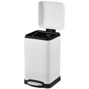 Stainless Steel Trash Can with Lid, 12L Trash Bin, Anti-Stain Touchless Kitchen Bathroom Garbage Can - 1 of 4