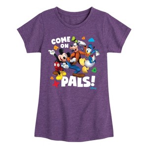 Girls' - Disney - Come On Pals Fitted Short Sleeve Graphic T-Shirt - 1 of 4