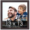 PosterPalooza | Square Textured Brown Picture Frame - UV Acrylic, Foam Board Backing, Hanging Hardware - 2 of 4