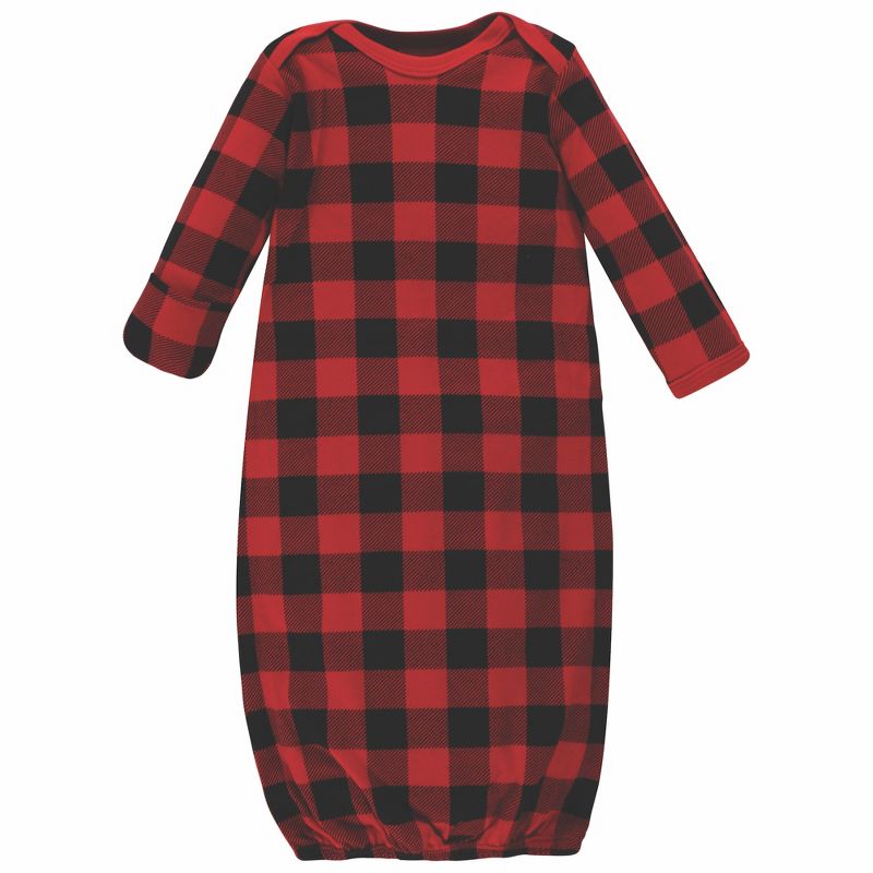 Hudson Baby Infant Boy Cotton Gowns, Buffalo Plaid Family, 5 of 7
