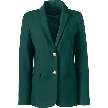 Lands' End School Uniform Women's Full-zip Mid-weight Fleece Jacket - Medium  - Evergreen : Target