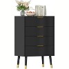 Acekool 4 Drawer Dresser, Modern Fluted Chest of Drawers, Storage Cabinet Organizer Nightstand for Bedroom, Closet, Hallway - 2 of 4