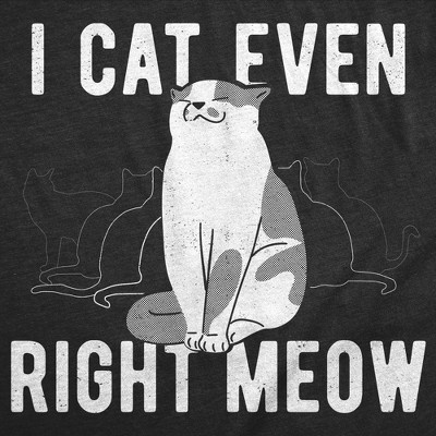 Мужские футболки Crazy Dog T-Shirts, Inc. Mens Funny T Shirts I Cant Even Right Meow Sarcastic Cat Joke Tee For Men - Crazy Dog Men's T Shirt For Cat Lovers Black L — фото 2