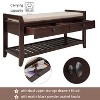 KTMBDW Shoe Bench Entryway Bench with Storage Drawer and Cushioned Seat, Retro Shoe Rack with Shelf, Wooden Storage Bench for Entryway and Bedroom - 4 of 4