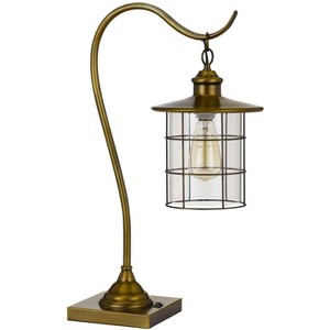 Cal Lighting Silverton Desk Lamp With Glass Shade (Edison Bulb included) - 1 of 4