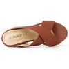 Allegra K Women's Open Toe Crisscross Straps Platform Slide Wedge Sandals - 4 of 4