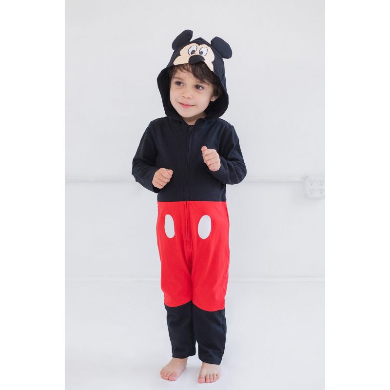 Disney Mickey Mouse Goofy Pluto Zip Up Coverall Newborn to Big Kid, 3 of 9