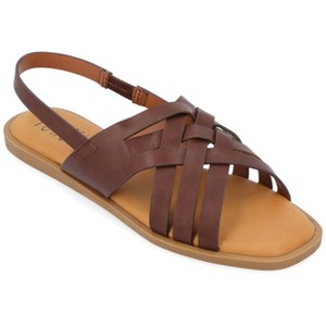Journee Collection Womens Merrin Sling Back Flat Sandal - 1 of 4