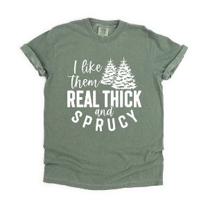 Simply Sage Market Women's Real Thick and Sprucy Short Sleeve Garment Dyed Tee - 1 of 4