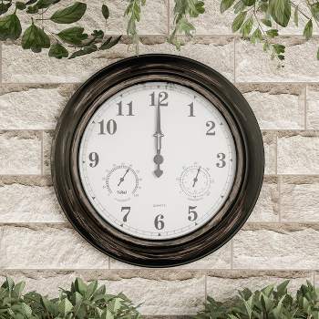 13 Outdoor Clock with Thermometer and Humidity – Clocks