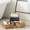 Itopfox Hand Woven Water Hyacinth Storage Baskets Set of 3 Natural Wicker Baskets for Organizing Pantry Shelf, Closet, Bathroom, Living Room, Bedroom - 4 of 4