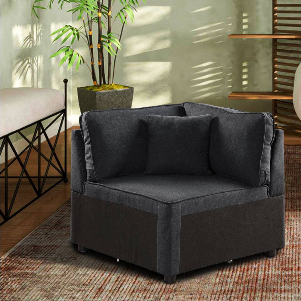 Photos - Sofa 33" Silvester Gray Fabric - Acme Furniture