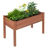 48x24x30 inch Raised Garden Bed with Legs, Elevated Wooden Planter Box for Outdoor Plants Flowers Fruits Vegetable Herb Growing - 3 of 4