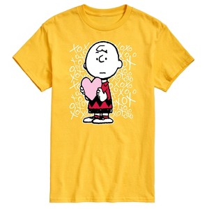 Men's - Peanuts - Charlie Brown Xoxo Short Sleeve Graphic T-Shirt - 1 of 4