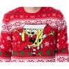 Seven Times Six SpongeBob SquarePants Men's Snowflake Catching Ugly Sweater Knit Pullover Red - 3 of 4
