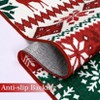 Christmas Area Rug Washable Xmas Snowflakes Rugs Indoor Non-Slip Low Pile Holidays Decorative Accent Rug - 4 of 4