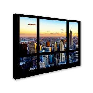 Trademark Fine Art -Philippe Hugonnard 'Window View NYC Sunset 2' Canvas Art - 1 of 3