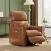 Swivel glider lounger with lumbar support, imitation leather interior, suitable for living room, bedroom baby lounger - 2 of 4