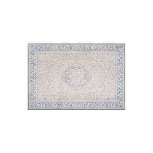 World Rug Gallery Valora Red Vintage Medallion Washable Low-Pile Indoor Area Rug with Non-Slip Backing - 1 of 4