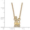 Black Bow Jewelry 14k Yellow Gold Plated Sterling Silver Alpha Chi Omega Greek Life Necklace 18 Inch - 3 of 4