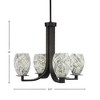 Toltec Lighting Apollo 4 - Light Chandelier in  Dark Granite with 5" Natural Fusion Shade - 2 of 2