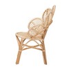 bali & pari Bianca Modern Bohemian Natural Brown Rattan Flower Chair - 4 of 4