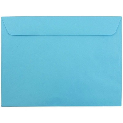 JAM Paper 9 x 12 Booklet Catalog Colored Envelopes Blue Recycled 100/Pack 5156774C