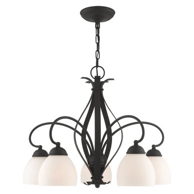 Livex Lighting Brookside 5 - Light Chandelier in  Black
