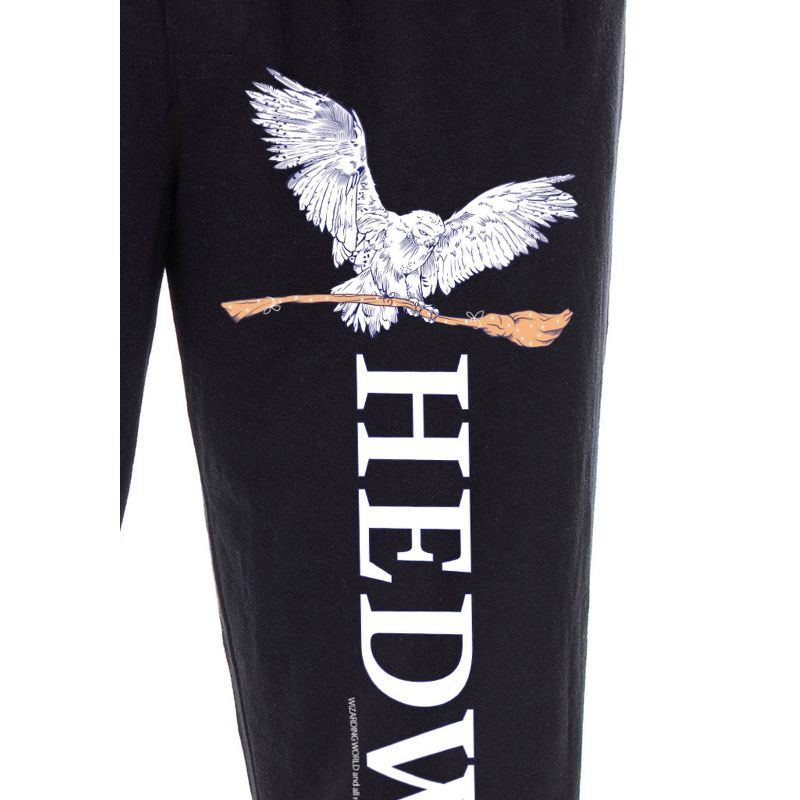 Harry Potter Adult Mens' Hedwig and Nimbus 2000 Broom Pajama Lounge Pants, 3 of 4