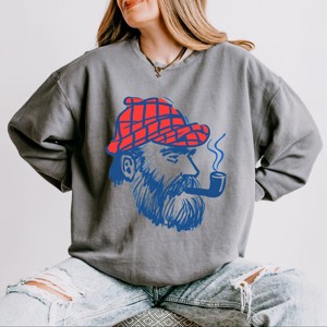 Simply Sage Market Fisherman Portrait Lightweight Garment Dyed Sweatshirt - 1 of 4