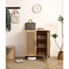 Okak Storage Cabinet, Kitchen Storage Cabinet with Doors and Natural Rattan Mesh, Entryway Cabinet for Living Room, Kitchen, Entryway - 2 of 4