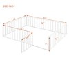 Queen-Size Metal Bed Frame with Enclosing Fence and Door Design - 4 of 4