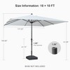 PURPLE LEAF Patio Umbrella Outdoor Table Umbrella Aluminum Frame Market Umbrella Sun Umbrella with 8 Sturdy Ribs - 3 of 4