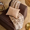 Cozy Stripe Throw Blanket Sour Cream/Tan - Hearth & Hand™ with Magnolia - 2 of 3