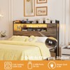 Aheaplus Storage Headboard with Led Lights & Charging Station - 4 of 4