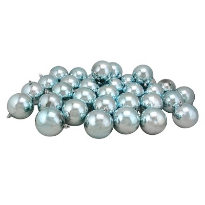 Northlight 32ct Shatterproof Shiny Christmas Ball Ornament Set 3.25" - Blue