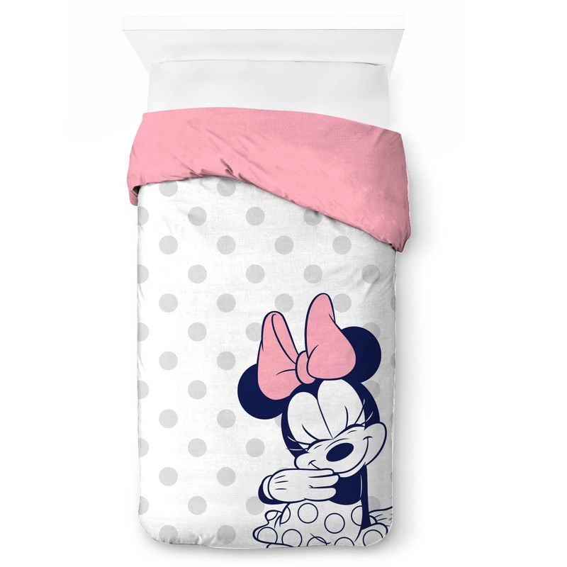 Saturday Park Disney Minnie Mouse Dreaming of Dots 100% Organic Cotton Duvet Cover & Sham Set, 5 of 8