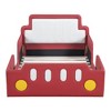 Twin Size Race Car-Shaped Platform Bed with Wheels,Blue - 3 of 4